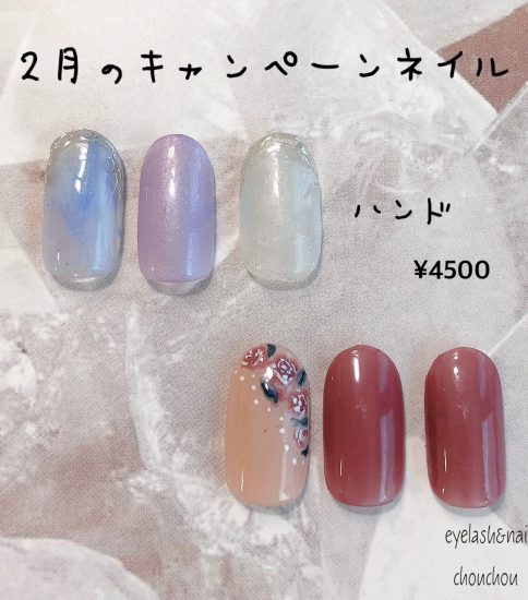 2月のキャンペーンネイル💅