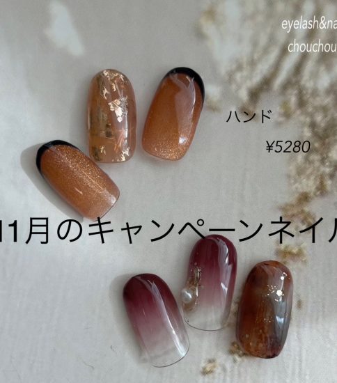 11月のキャンペーンネイルデザイン💅